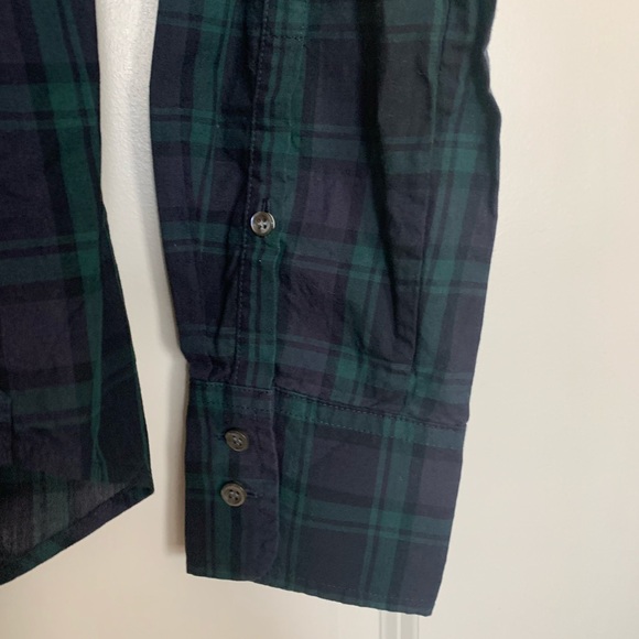 CLUB-COLLAR PERFECT SHIRT IN BLACK WATCH PLAID - Picture 10 of 13